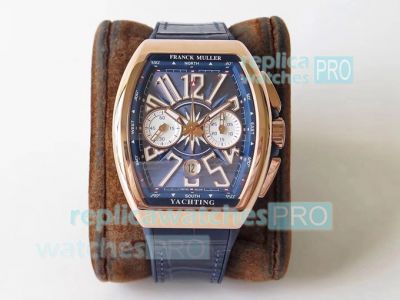 Swiss 7750 Franck Muller Vanguard Yachting V45 Rose Gold Watch